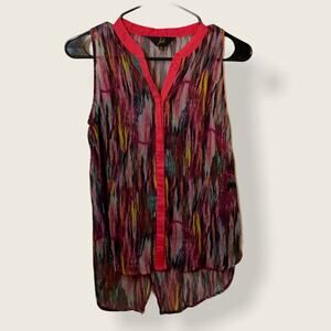Jack BB Dakota Manet Fiery sleeveless blouse XS